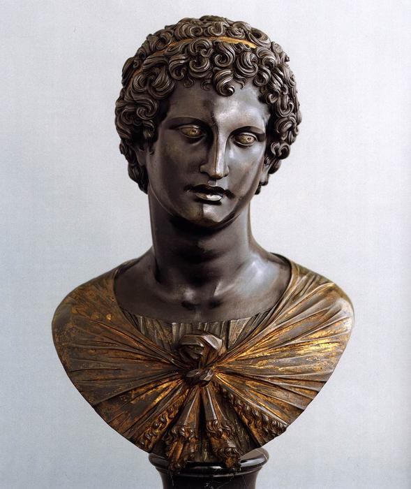 WikiOO.org - אנציקלופדיה לאמנויות יפות - ציור, יצירות אמנות Pier Jacopo Alari Bonacolsi (Antico) - Bust of a Youth