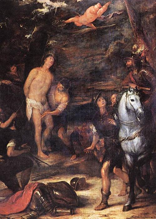 WikiOO.org - Enciclopedia of Fine Arts - Pictura, lucrări de artă José Antolinez - Martyrdom of St. Sebastian