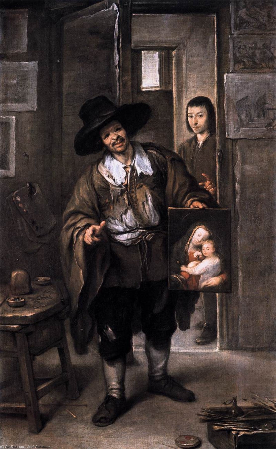 WikiOO.org - Енциклопедія образотворчого мистецтва - Живопис, Картини
 José Antolinez - The Picture Merchant