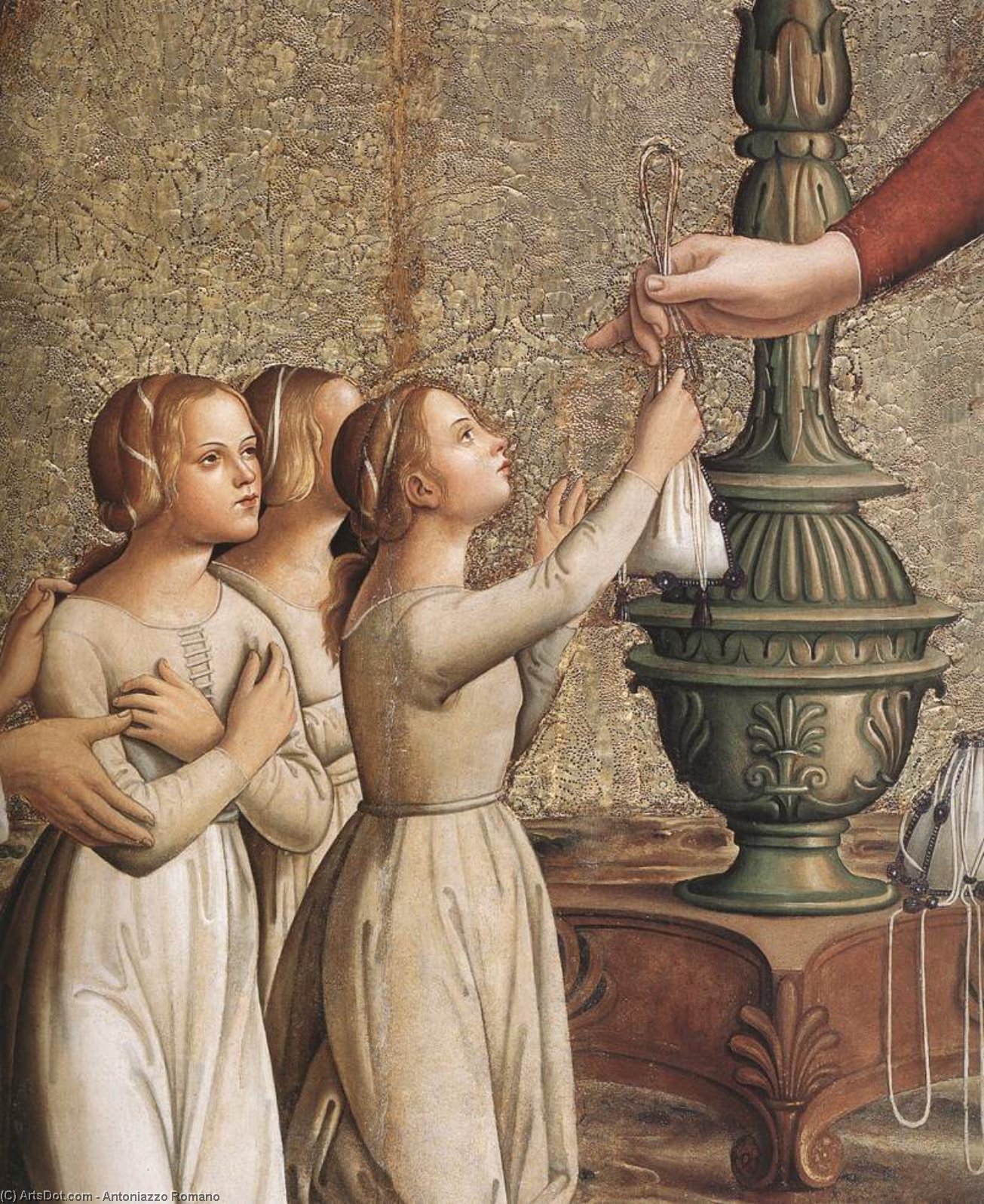 WikiOO.org - Енциклопедия за изящни изкуства - Живопис, Произведения на изкуството Antoniazzo Romano - Annunciation (detail)