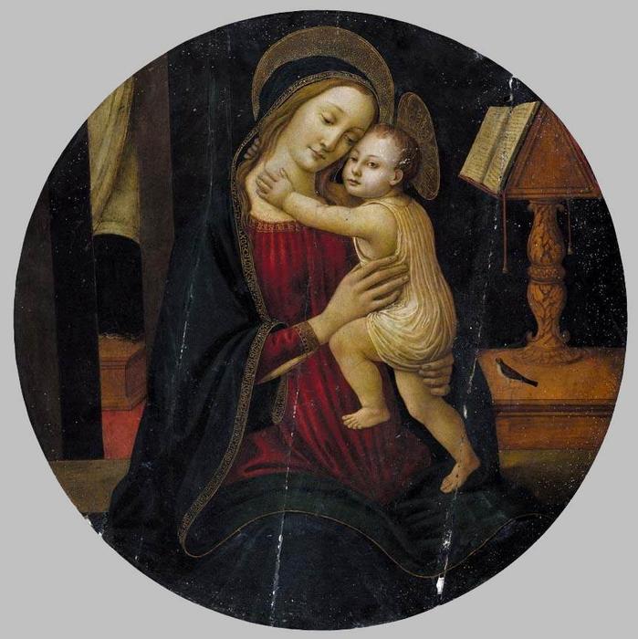 Wikioo.org - The Encyclopedia of Fine Arts - Painting, Artwork by Jacopo Del Sellaio - Madonna and Child