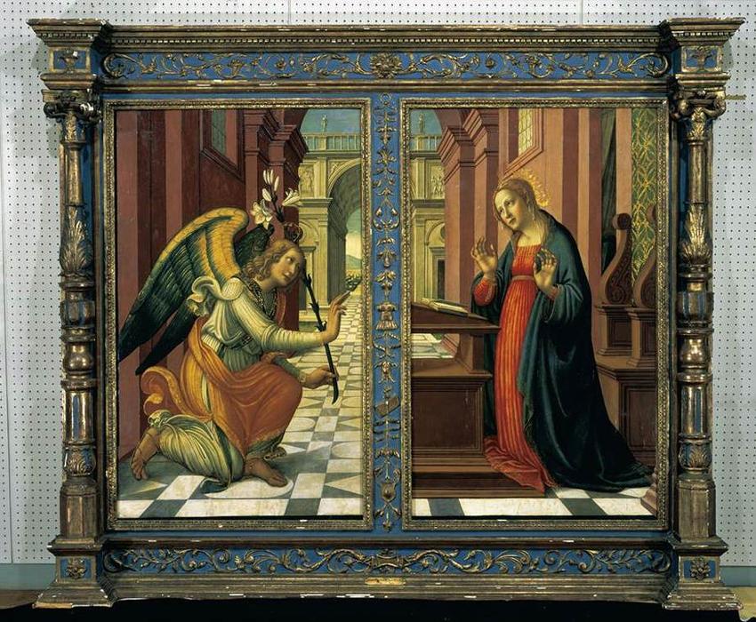Wikioo.org - The Encyclopedia of Fine Arts - Painting, Artwork by Jacopo Del Sellaio - The Annunciation