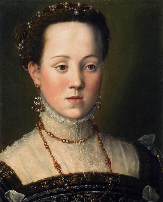 WikiOO.org – 美術百科全書 - 繪畫，作品 Giuseppe Arcimboldo - 女大公安娜，​​皇帝马克西米利安二世的女儿