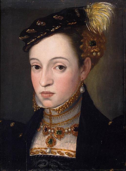 Wikioo.org - The Encyclopedia of Fine Arts - Painting, Artwork by Giuseppe Arcimboldo - Bust of a Daughter of Ferdinand I