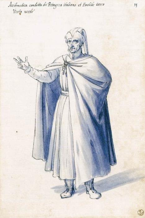 Wikioo.org - สารานุกรมวิจิตรศิลป์ - จิตรกรรม Giuseppe Arcimboldo - Costume of the allegorical figure ''Arithmetic''