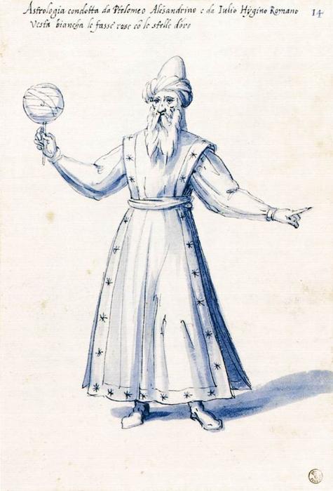 WikiOO.org - Encyclopedia of Fine Arts - Lukisan, Artwork Giuseppe Arcimboldo - Costume of the allegorical figure ''Astrology''