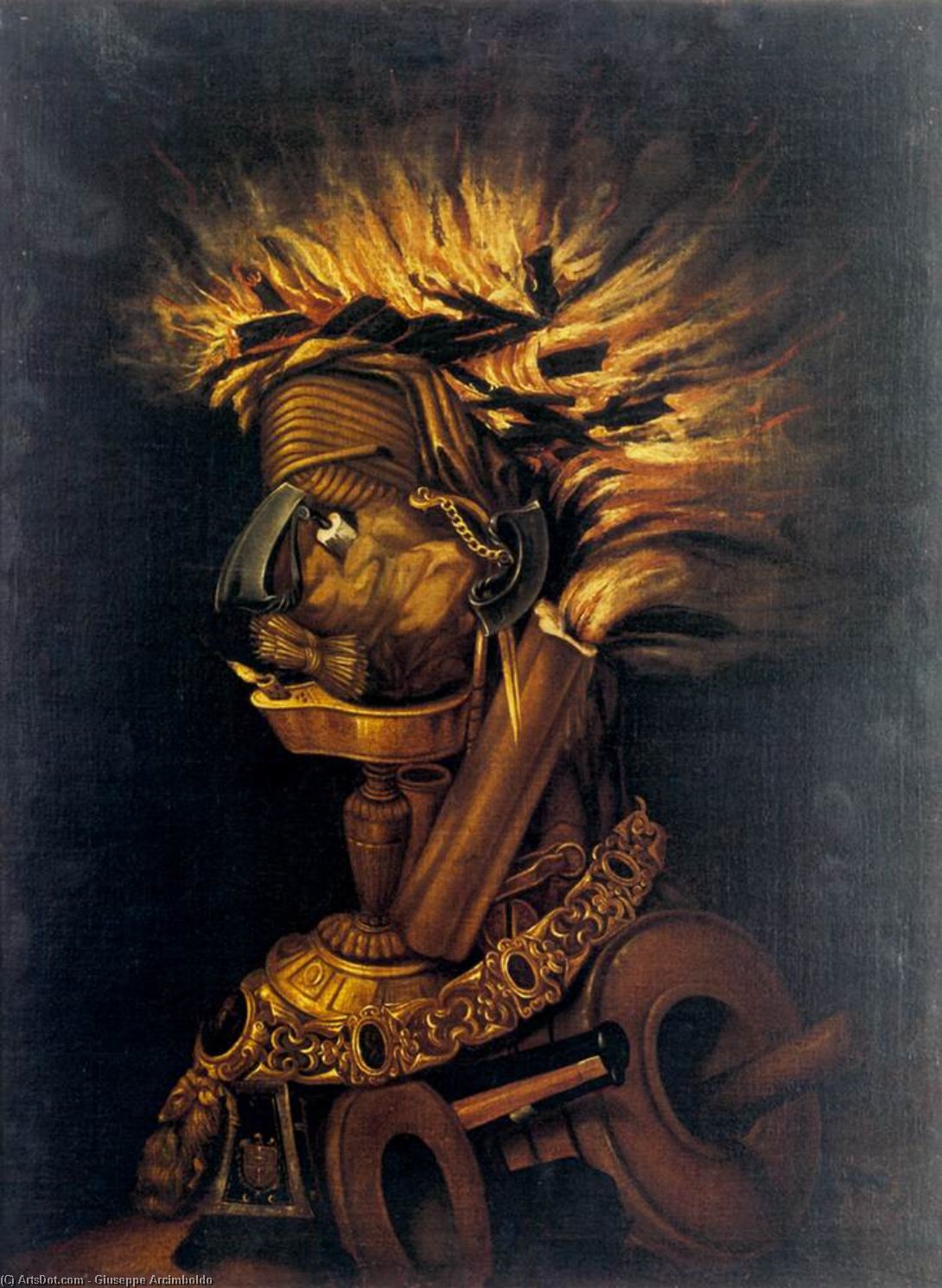 Wikioo.org - The Encyclopedia of Fine Arts - Painting, Artwork by Giuseppe Arcimboldo - Fire