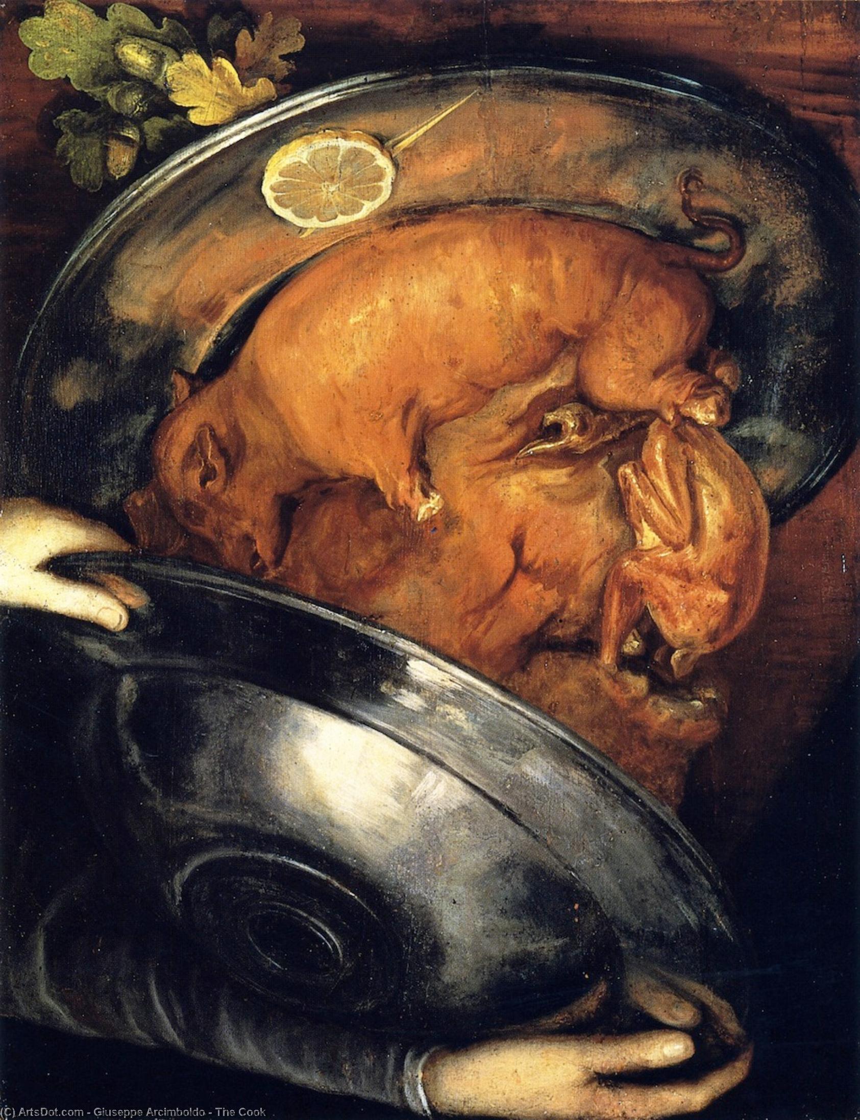 Wikioo.org – L'Enciclopedia delle Belle Arti - Pittura, Opere di Giuseppe Arcimboldo - il cucinare