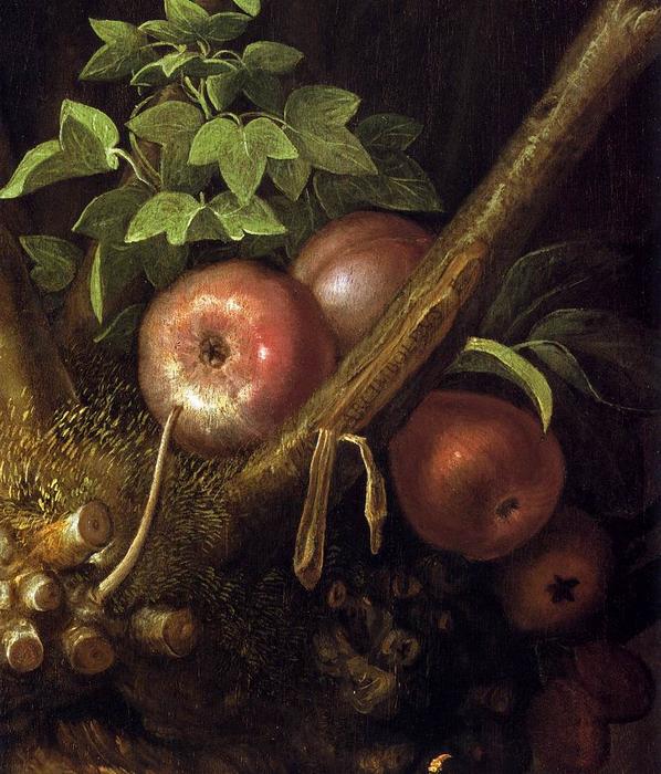 Wikioo.org - The Encyclopedia of Fine Arts - Painting, Artwork by Giuseppe Arcimboldo - The Four Seasons in one Head (detail)