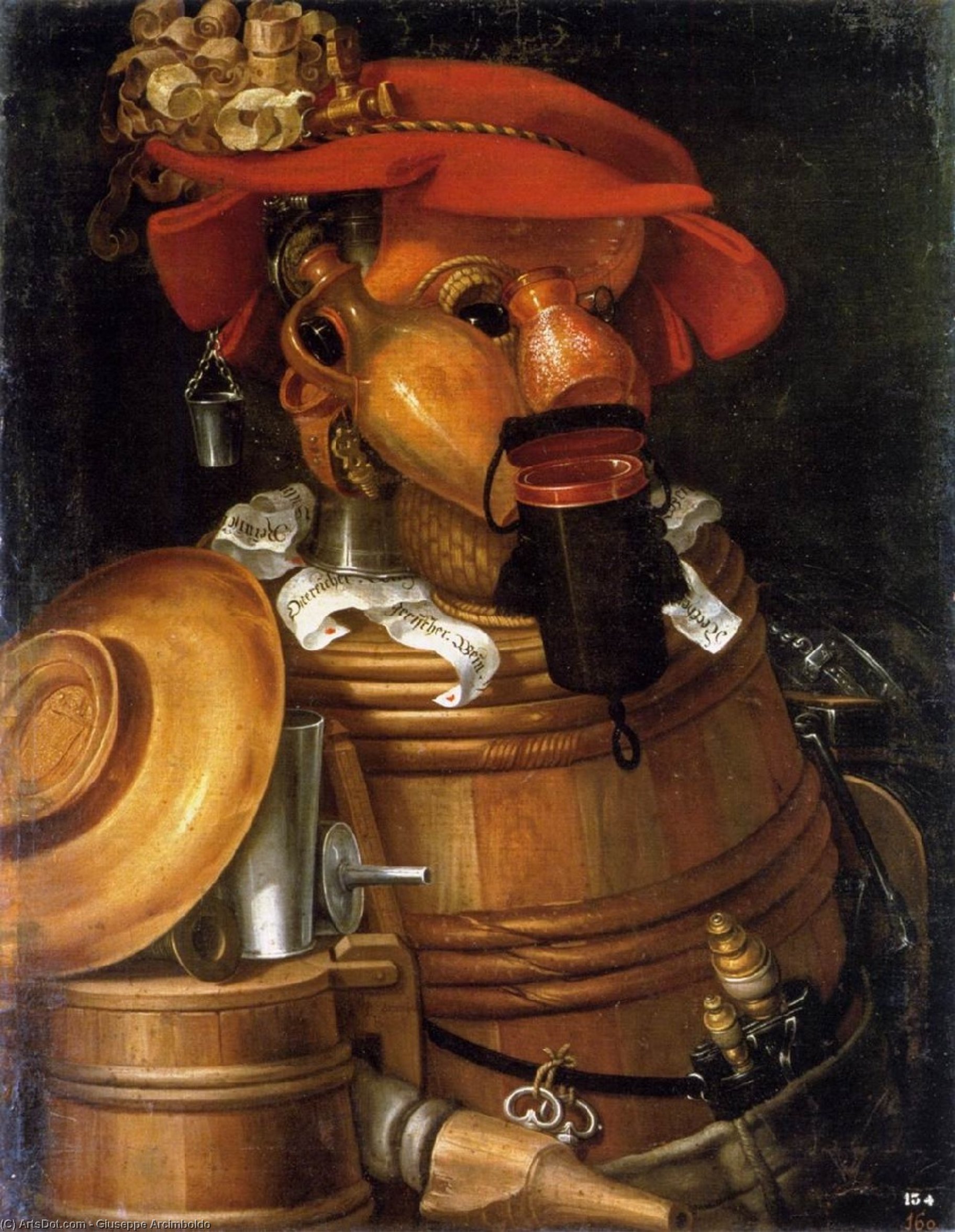 WikiOO.org - Encyclopedia of Fine Arts - Lukisan, Artwork Giuseppe Arcimboldo - The Waiter