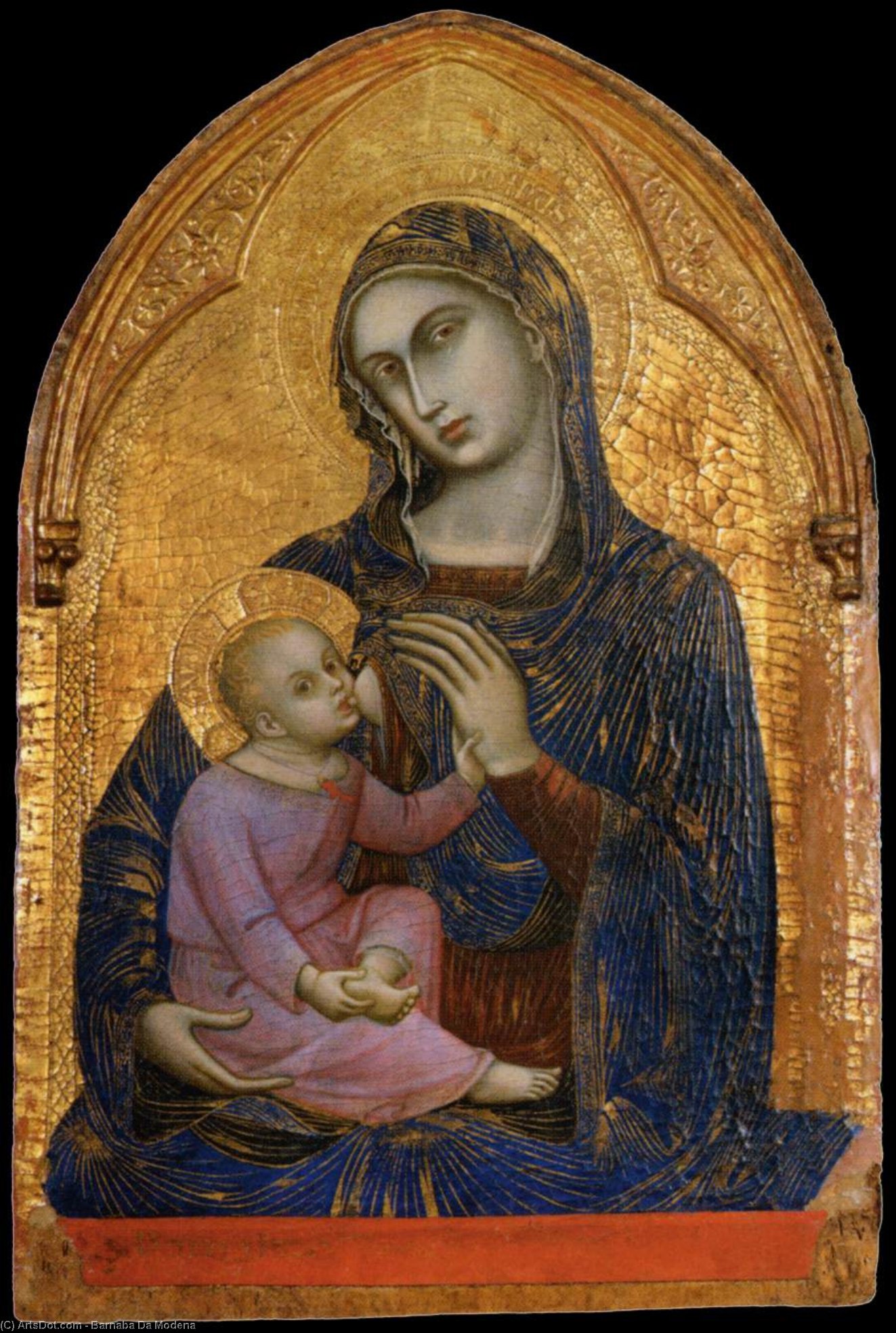 WikiOO.org - Енциклопедия за изящни изкуства - Живопис, Произведения на изкуството Barnaba Da Modena - Virgin and Child