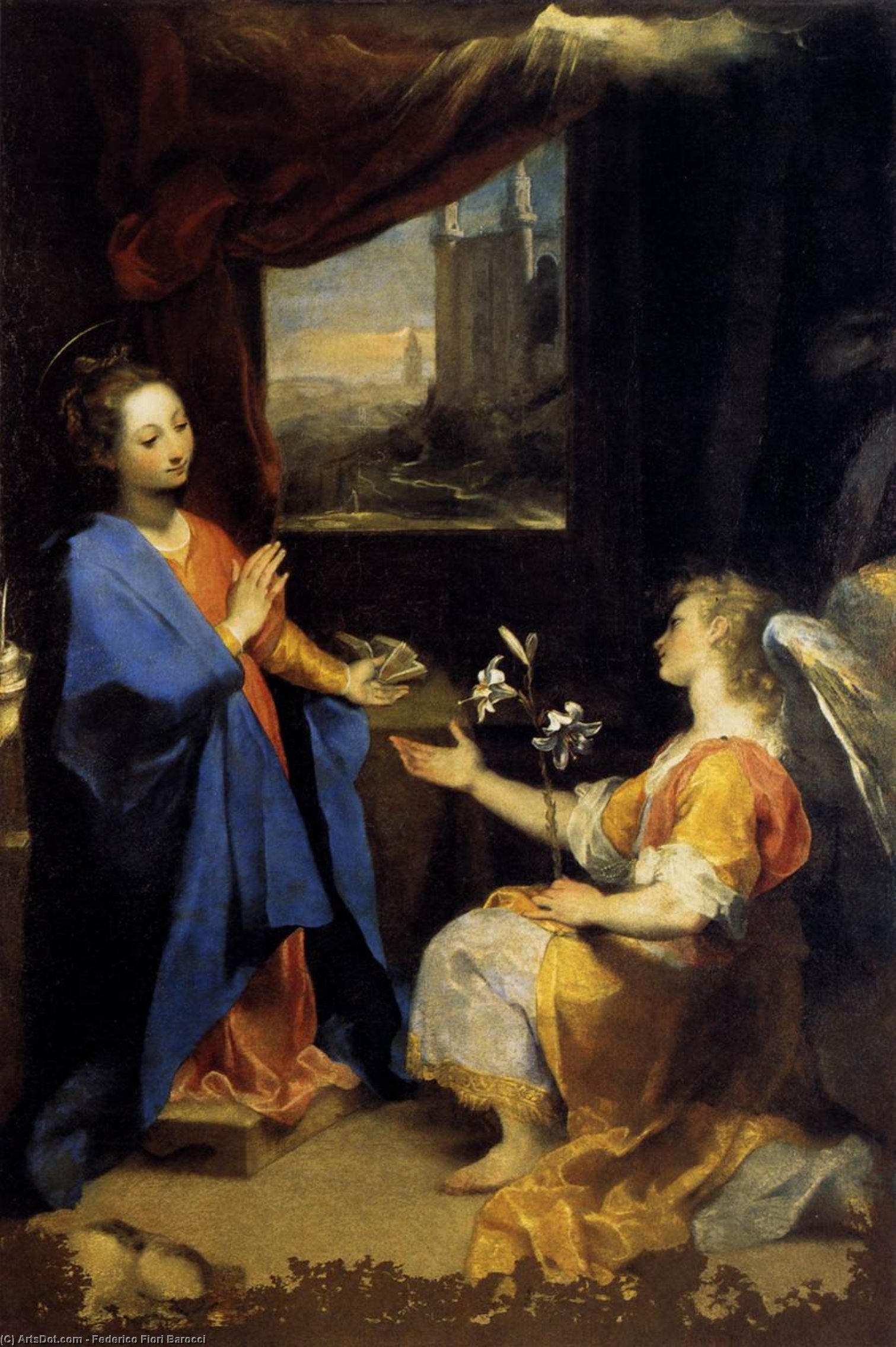 WikiOO.org - Enciklopedija dailės - Tapyba, meno kuriniai Federico Fiori Barocci - Annunciation