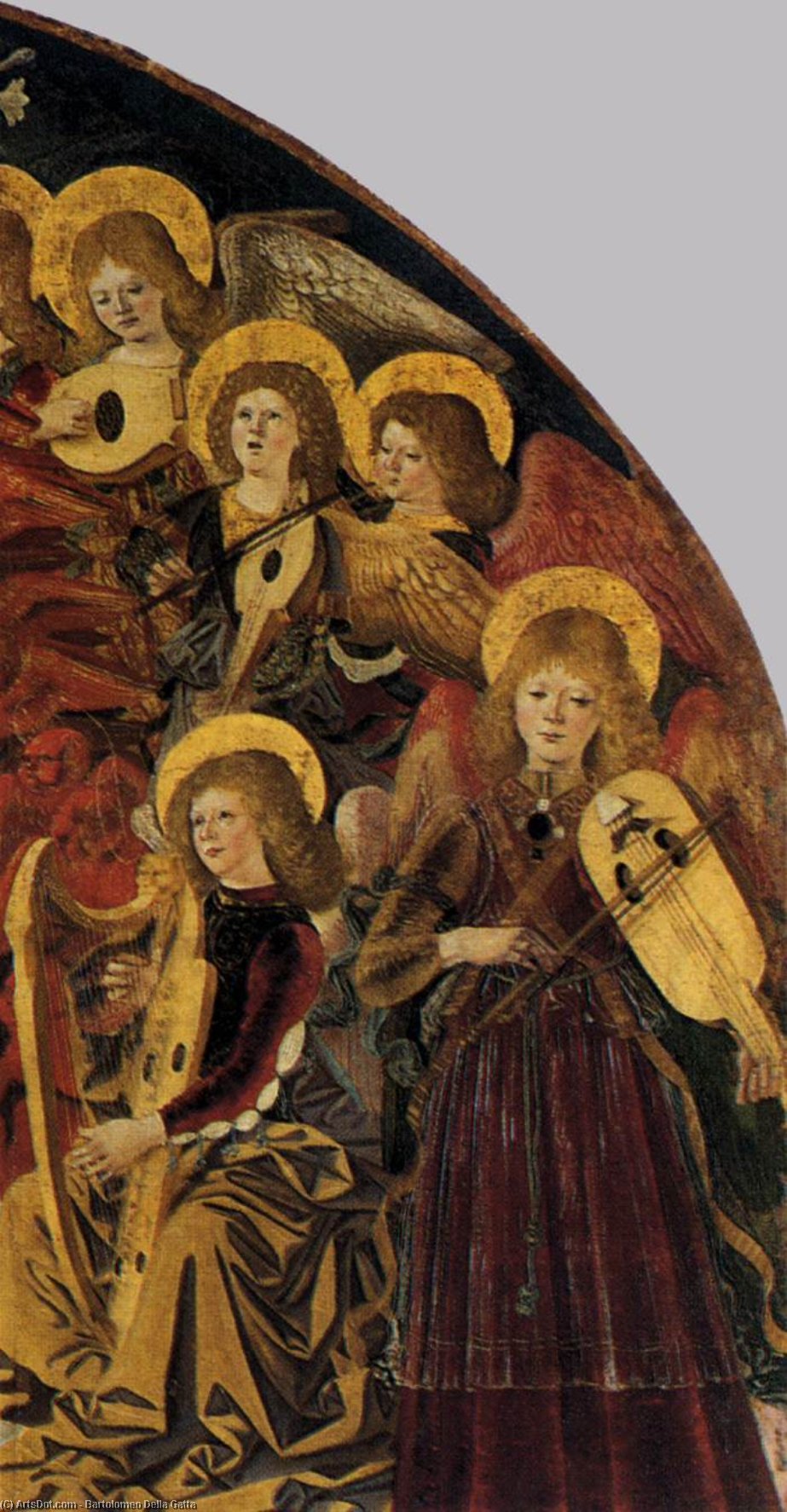 Wikioo.org - Bách khoa toàn thư về mỹ thuật - Vẽ tranh, Tác phẩm nghệ thuật Bartolomeo Della Gatta - The Lady of the Assumption Gives St Thomas Her Belt (detail)