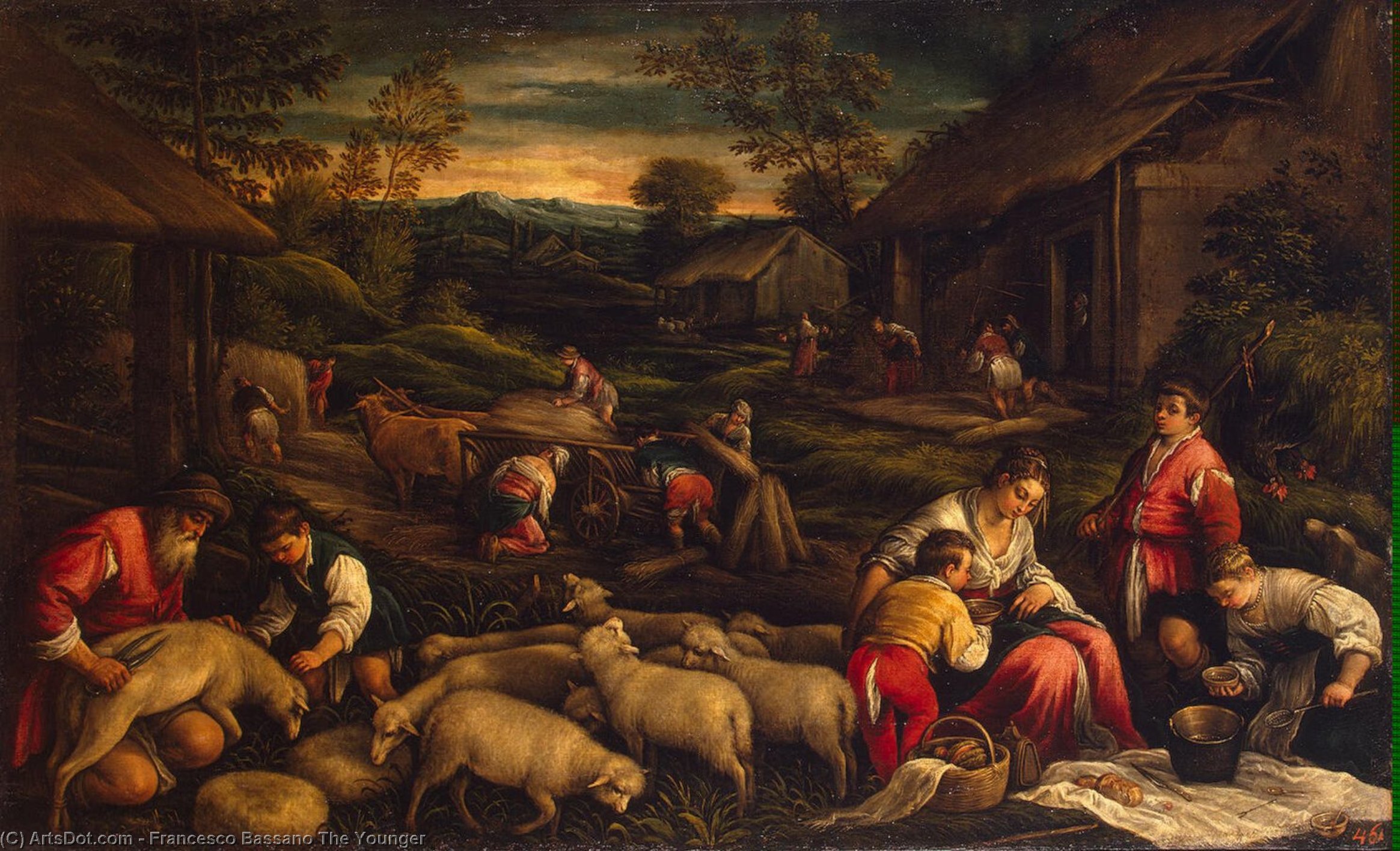 WikiOO.org - Енциклопедия за изящни изкуства - Живопис, Произведения на изкуството Francesco Bassano The Younger - Summer