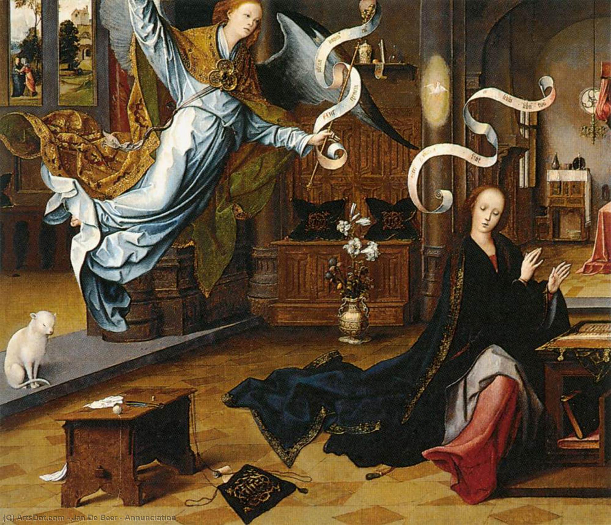 Wikioo.org - The Encyclopedia of Fine Arts - Painting, Artwork by Jan De Beer - Annunciation