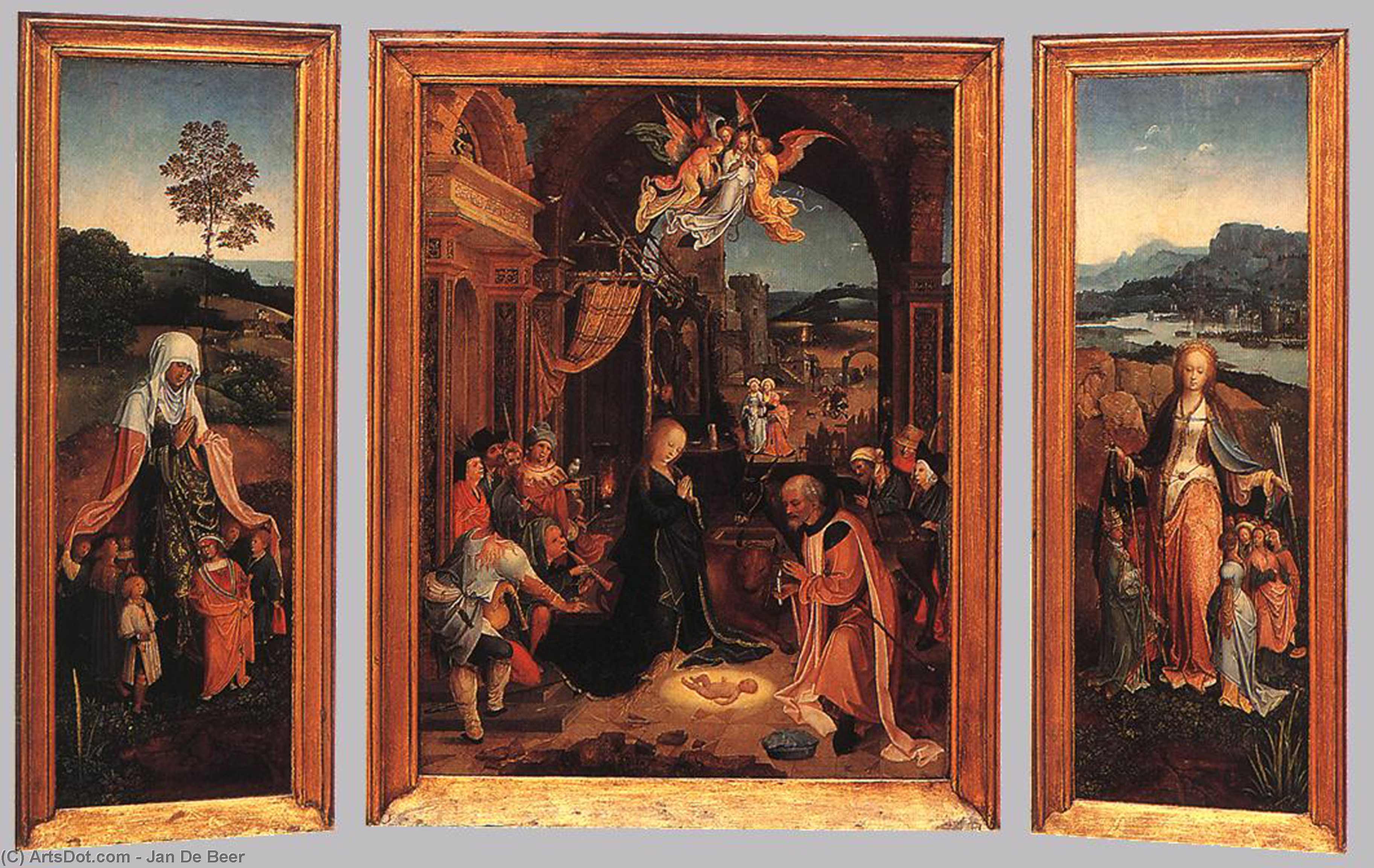 WikiOO.org - Encyclopedia of Fine Arts - Maleri, Artwork Jan De Beer - Triptych