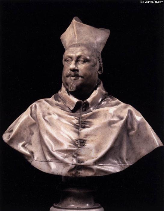 Wikioo.org – La Enciclopedia de las Bellas Artes - Pintura, Obras de arte de Gian Lorenzo Bernini - El busto de Scipione Borghese