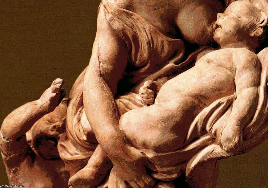 Wikioo.org - สารานุกรมวิจิตรศิลป์ - จิตรกรรม Gian Lorenzo Bernini - Charity with two children (detail)