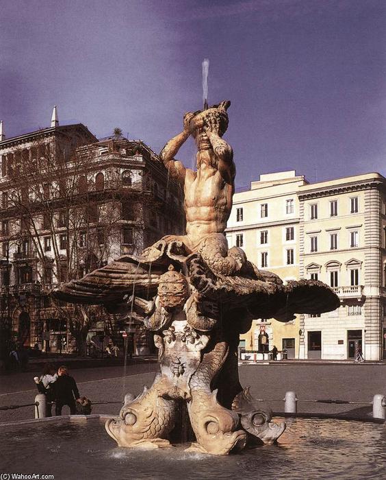 WikiOO.org – 美術百科全書 - 繪畫，作品 Gian Lorenzo Bernini - 特里同喷泉