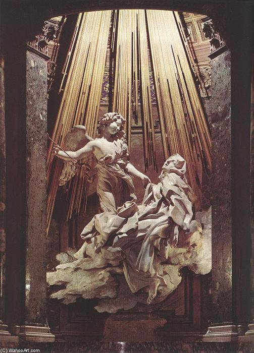 WikiOO.org - Encyclopedia of Fine Arts - Lukisan, Artwork Gian Lorenzo Bernini - The Ecstasy of Saint Therese