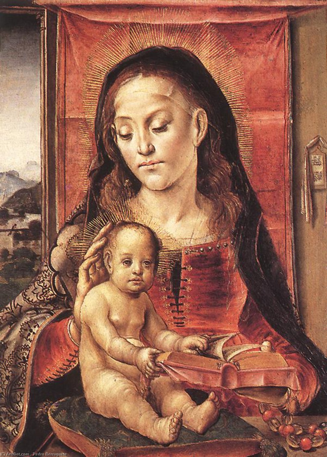 WikiOO.org - Encyclopedia of Fine Arts - Lukisan, Artwork Pedro Berruguete - Virgin and Child