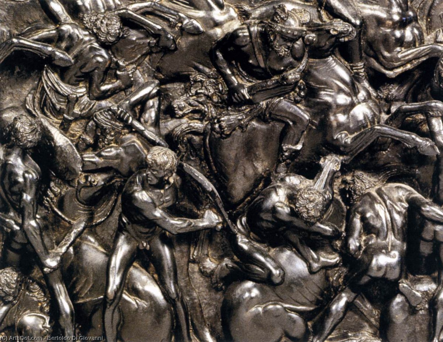 WikiOO.org - אנציקלופדיה לאמנויות יפות - ציור, יצירות אמנות Bertoldo Di Giovanni - Battle (detail)