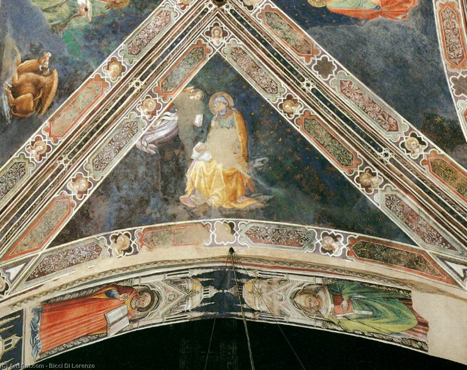 Wikioo.org - The Encyclopedia of Fine Arts - Painting, Artwork by Bicci Di Lorenzo - The Four Evangelists (detail)