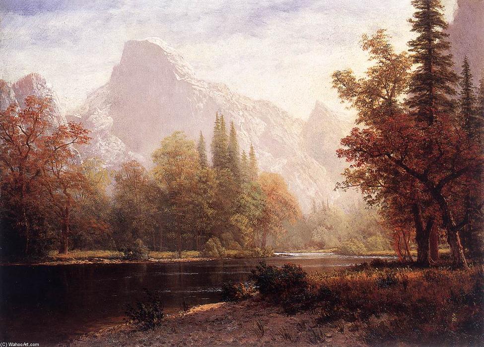 Wikioo.org - สารานุกรมวิจิตรศิลป์ - จิตรกรรม Albert Bierstadt - Yosemite Valley at Sunset