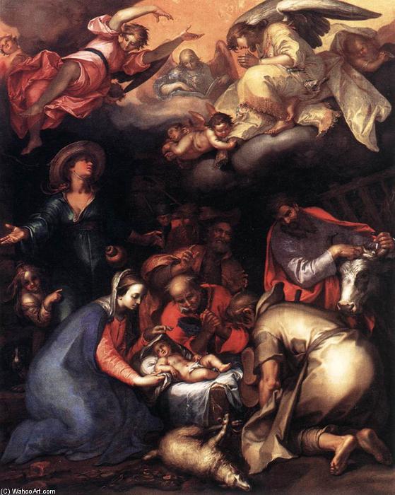 WikiOO.org - Encyclopedia of Fine Arts - Maľba, Artwork Abraham Bloemaert - Adoration of the Shepherds
