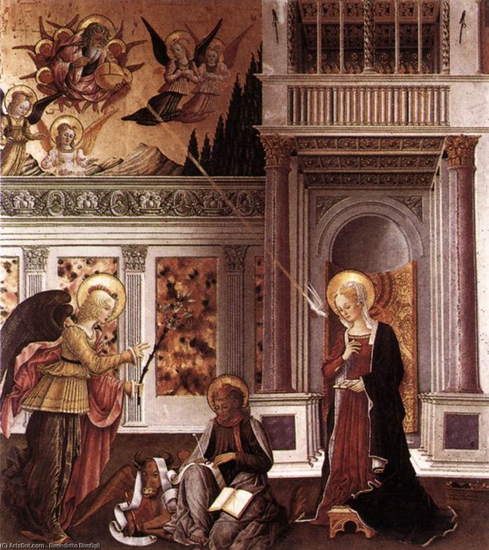 WikiOO.org - Encyclopedia of Fine Arts - Maleri, Artwork Benedetto Bonfigli - Annunciation