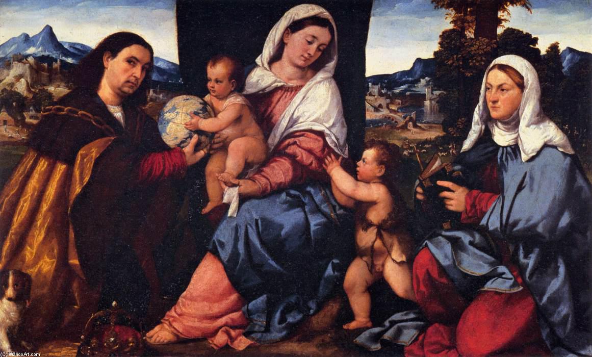 Wikioo.org – L'Enciclopedia delle Belle Arti - Pittura, Opere di Bonifazio Veronese (Bonifazio De Pitati) - Sacra Conversazione