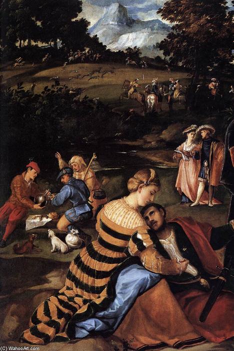 WikiOO.org - Encyclopedia of Fine Arts - Maleri, Artwork Bonifazio Veronese (Bonifazio De Pitati) - The Finding of Moses (detail)