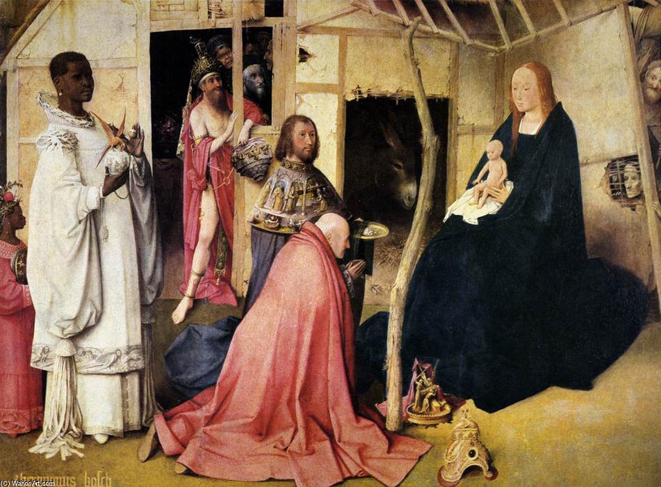 Wikioo.org - Die Enzyklopädie bildender Kunst - Malerei, Kunstwerk von Hieronymus Bosch - Anbetung der Könige Ausschnitt