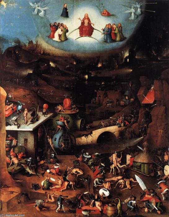 Wikioo.org - Die Enzyklopädie bildender Kunst - Malerei, Kunstwerk von Hieronymus Bosch - Das Jüngste Gericht triptychon  zentral  Fach