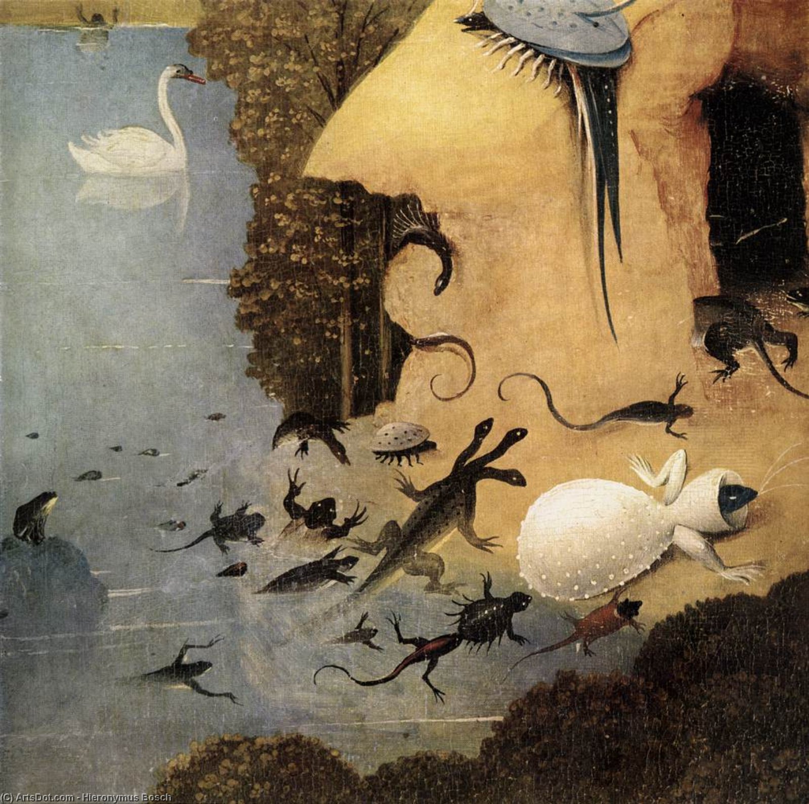 WikiOO.org - Enciclopédia das Belas Artes - Pintura, Arte por Hieronymus Bosch - Triptych of Garden of Earthly Delights (detail) (13)