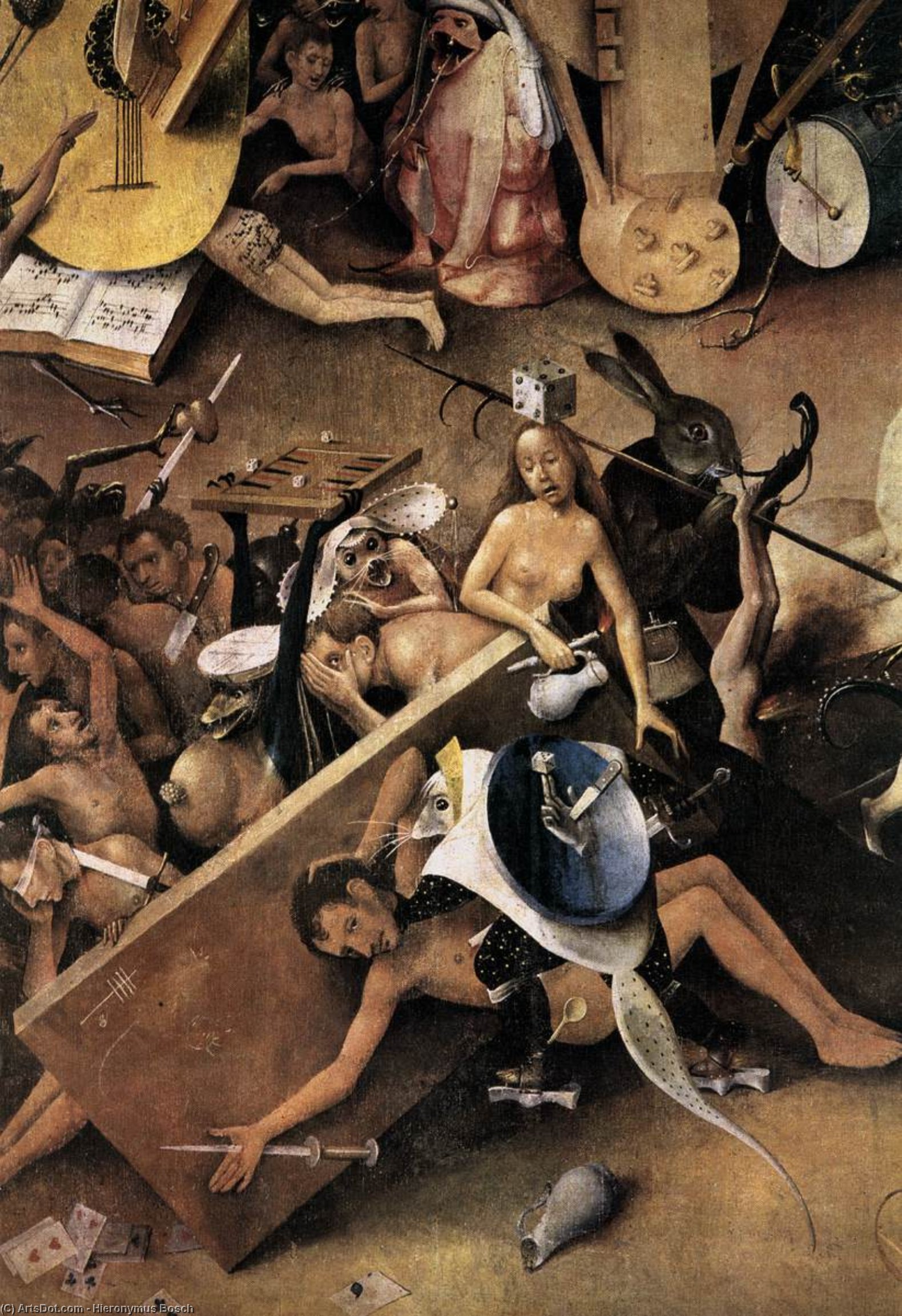 Wikioo.org – La Enciclopedia de las Bellas Artes - Pintura, Obras de arte de Hieronymus Bosch - tríptico jardín  todaclasede  terrestre  Delicias  Detalle  21