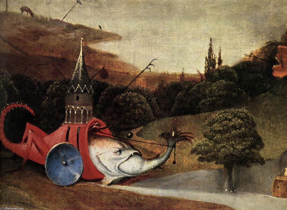 Wikioo.org – La Enciclopedia de las Bellas Artes - Pintura, Obras de arte de Hieronymus Bosch - Tríptico de las Tentaciones de San Antonio Detalle  10