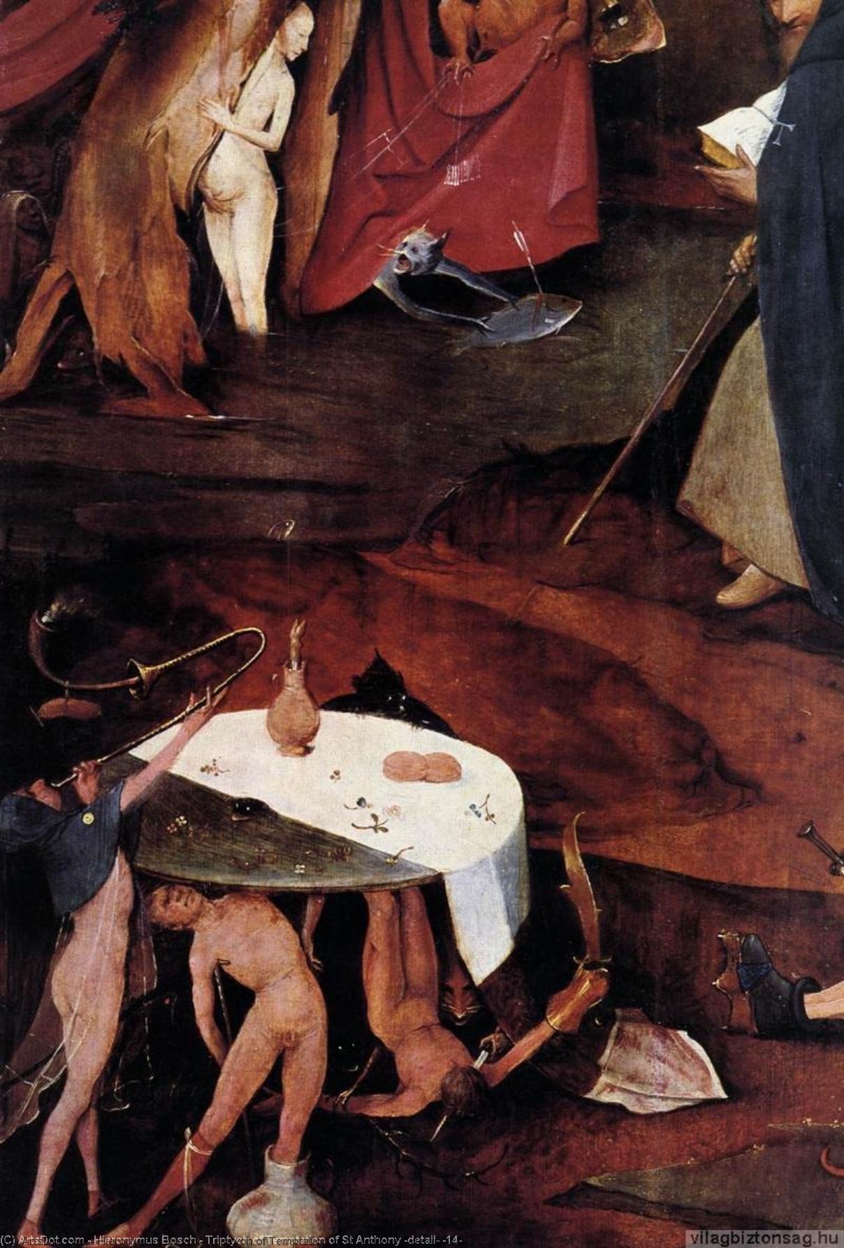 Wikioo.org - Die Enzyklopädie bildender Kunst - Malerei, Kunstwerk von Hieronymus Bosch - Triptychon der Versuchung des Heiligen Antonius Ausschnitt  14