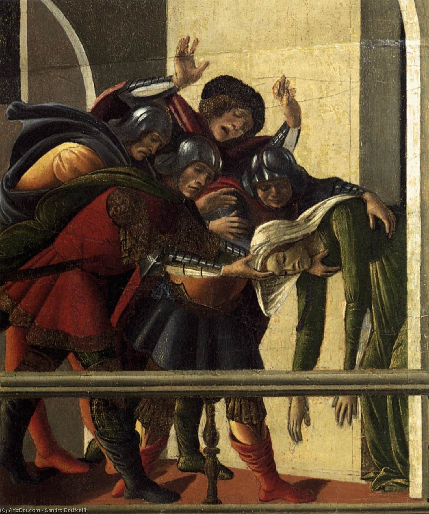 Wikioo.org – L'Enciclopedia delle Belle Arti - Pittura, Opere di Sandro Botticelli - Storie di Lucrezia particolare