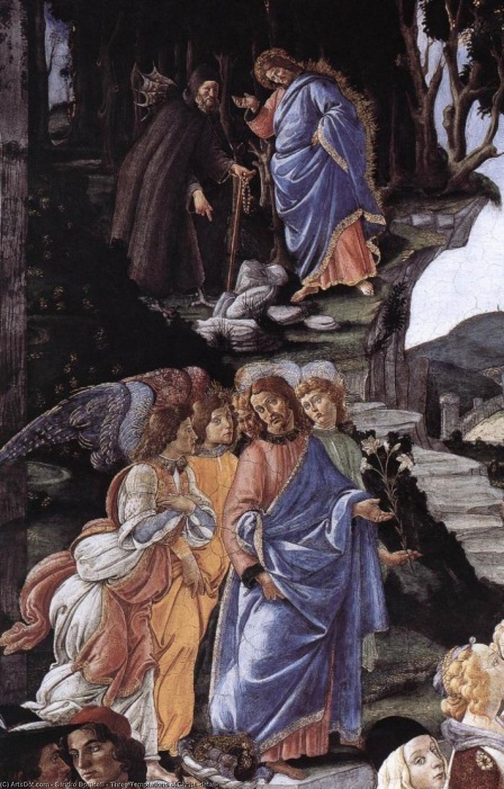 Wikioo.org - The Encyclopedia of Fine Arts - Painting, Artwork by Sandro Botticelli - Three Temptations of Christ (detail)