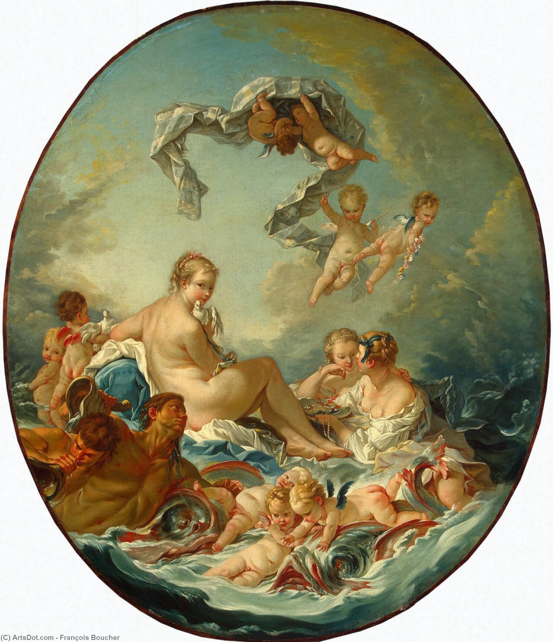 WikiOO.org - Encyclopedia of Fine Arts - Maľba, Artwork François Boucher - Triumph of Venus