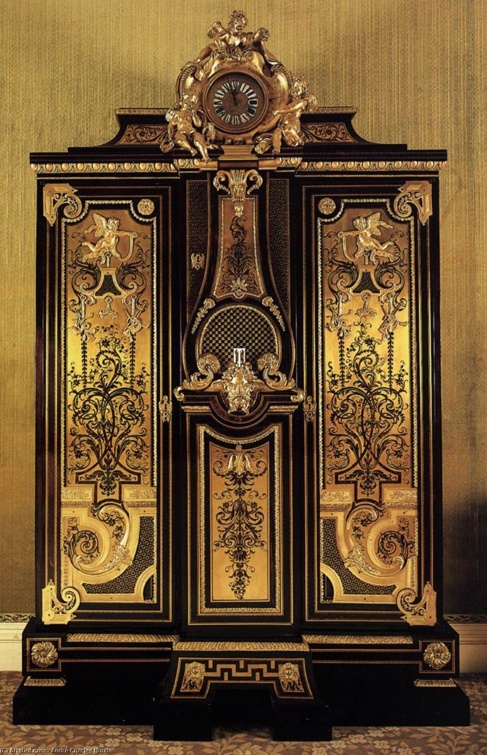 WikiOO.org - Encyclopedia of Fine Arts - Maľba, Artwork André Charles Boulle - Wardrobe and clock