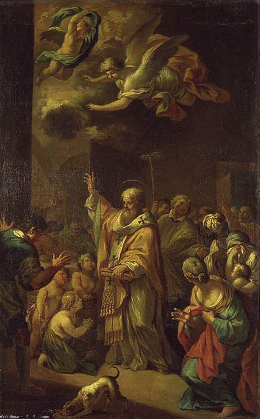 Wikioo.org - The Encyclopedia of Fine Arts - Painting, Artwork by Bon Boullogne - St Nicholas Resuscitates the Children