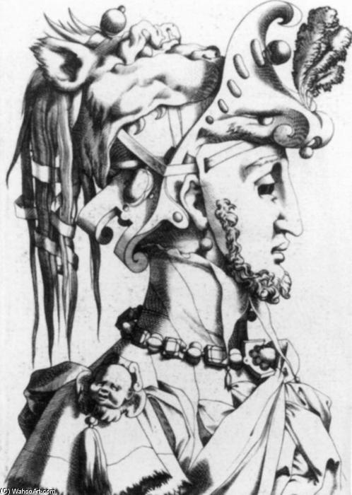 WikiOO.org - Enciclopedia of Fine Arts - Pictura, lucrări de artă René Boyvin - Masked Head
