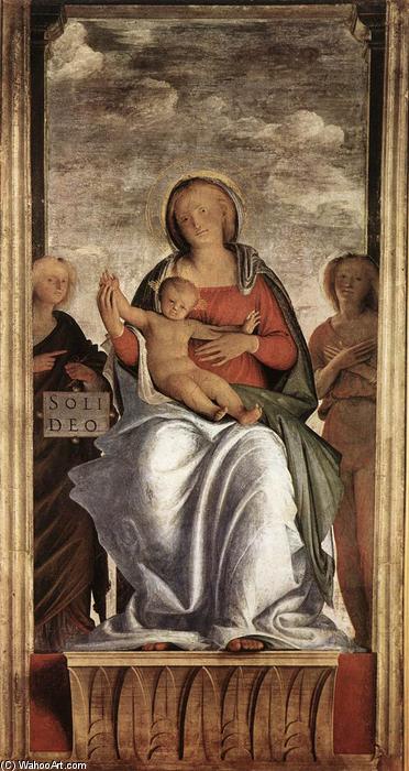 Wikioo.org - สารานุกรมวิจิตรศิลป์ - จิตรกรรม Bartolomeo Suardi (Bramantino) - Madonna and Child with Two Angels