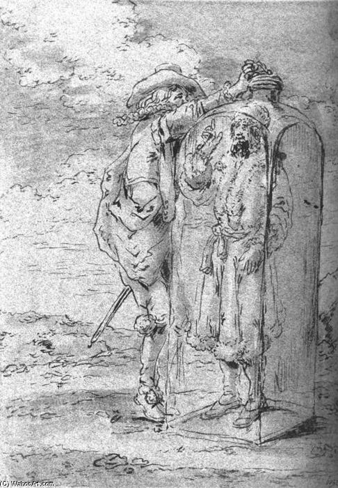 WikiOO.org - Енциклопедия за изящни изкуства - Живопис, Произведения на изкуството Leonaert Bramer - Quevedo Sees Chicotus in the Battle