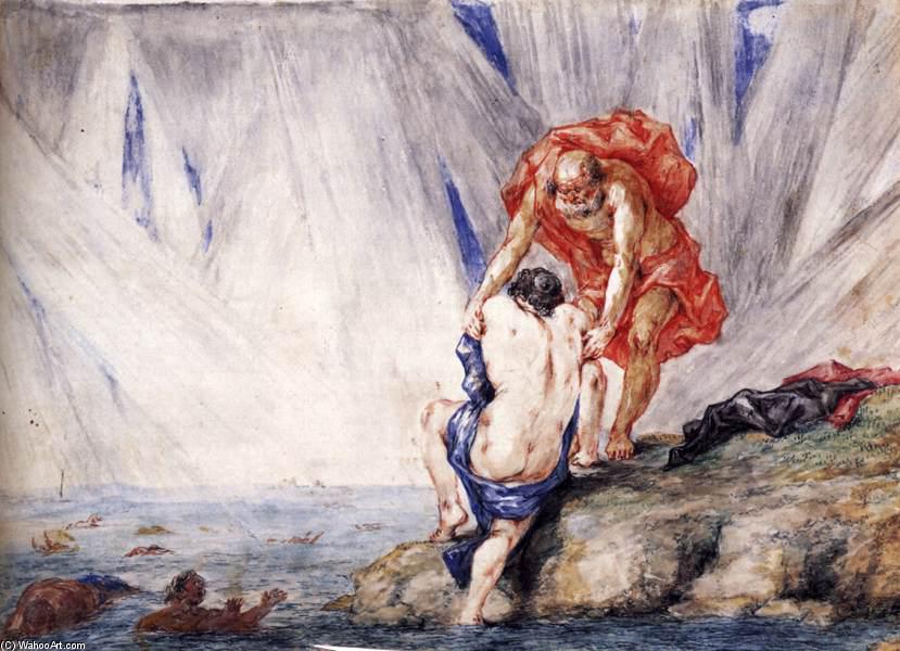 Wikioo.org - สารานุกรมวิจิตรศิลป์ - จิตรกรรม Leonaert Bramer - Scene from the Metamorphoses