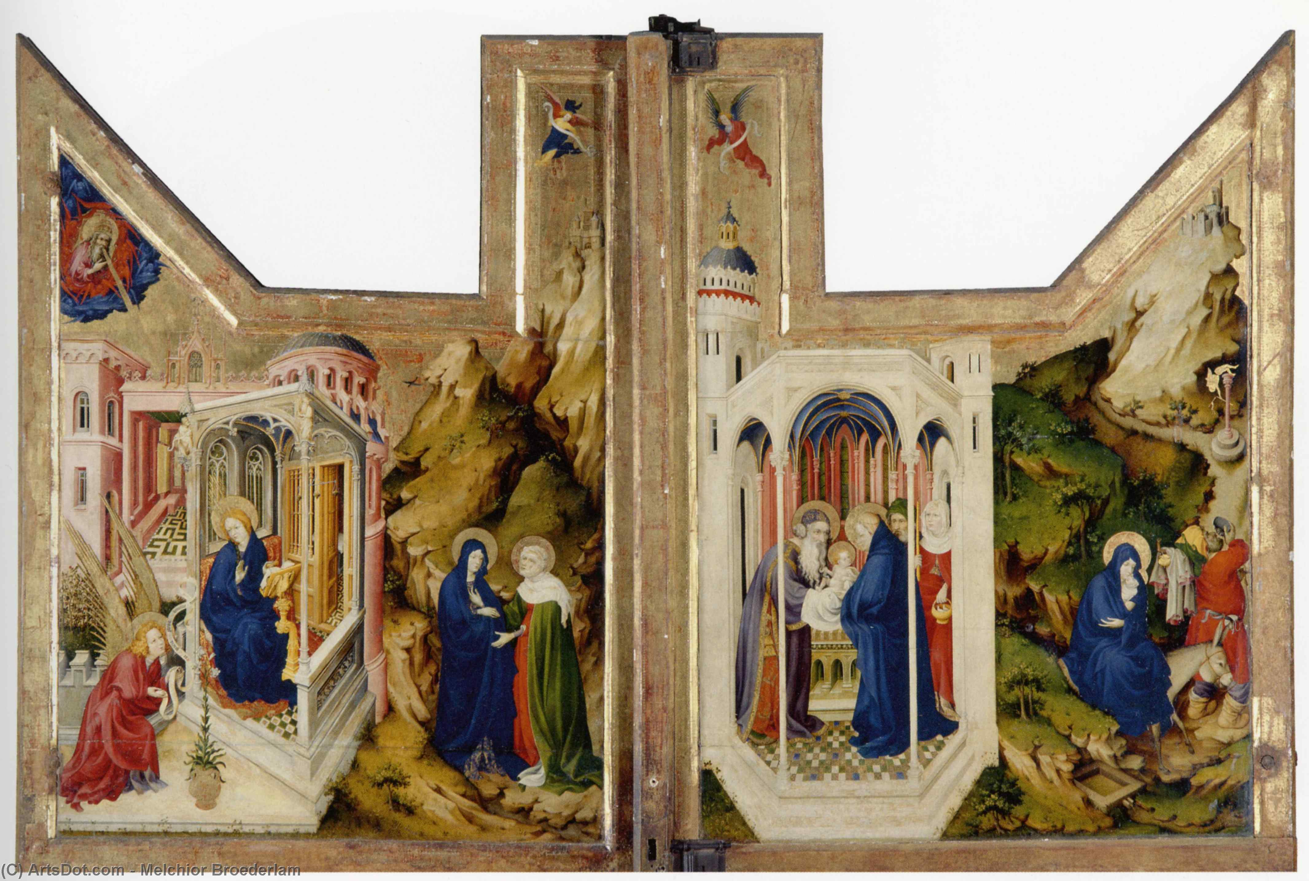 WikiOO.org - Encyclopedia of Fine Arts - Schilderen, Artwork Melchior Broederlam - The Dijon Altarpiece