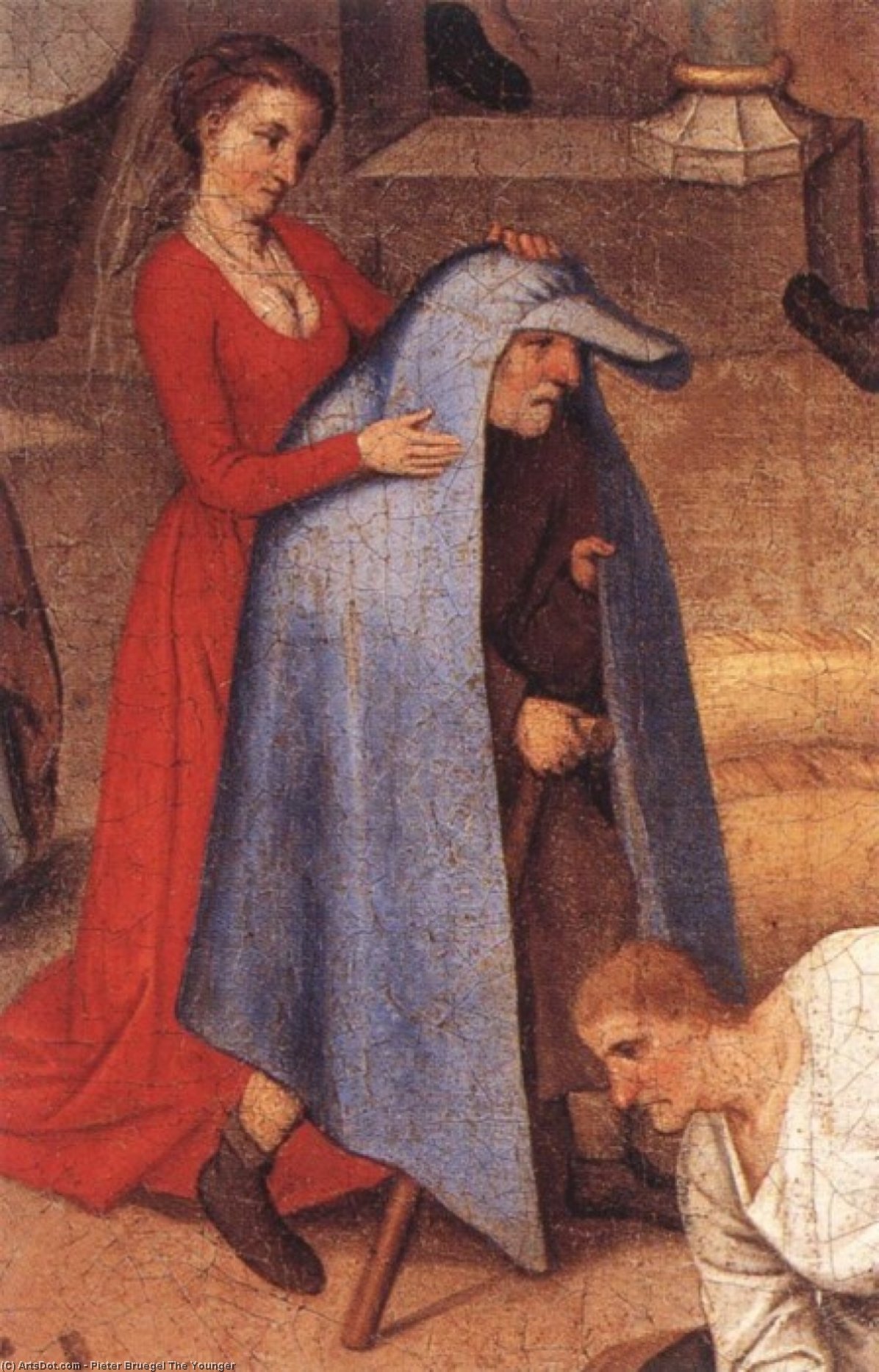 WikiOO.org - Enciklopedija likovnih umjetnosti - Slikarstvo, umjetnička djela Pieter Bruegel The Younger - Proverbs (detail)