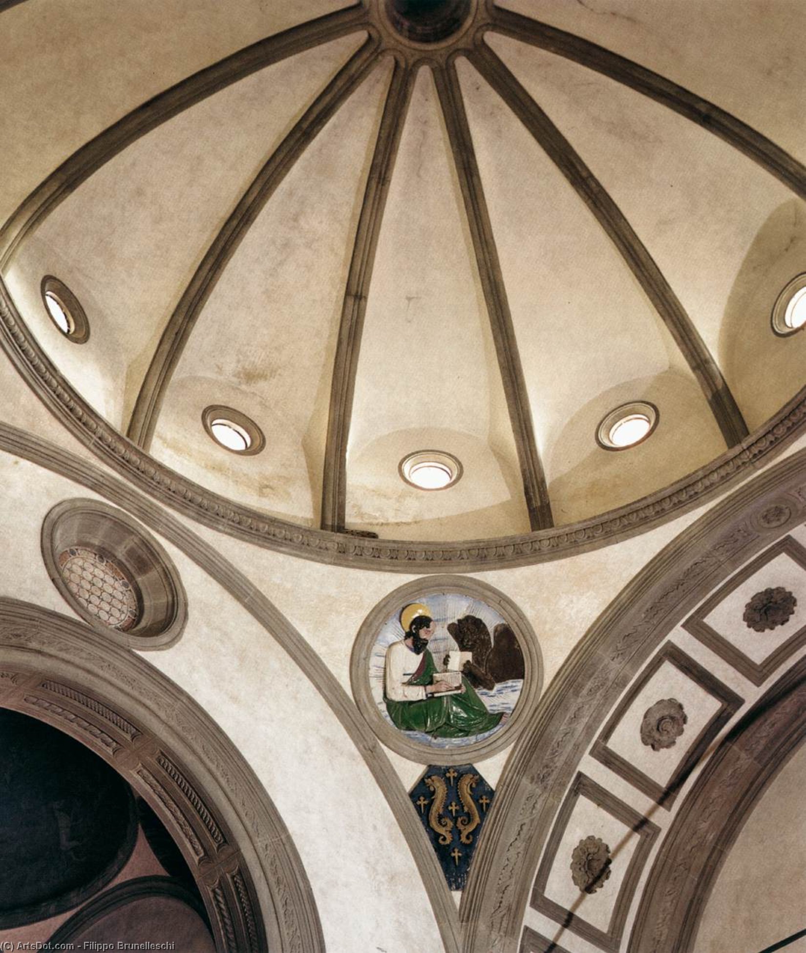 WikiOO.org - 百科事典 - 絵画、アートワーク Filippo Brunelleschi - キューポラ ( 細部 )